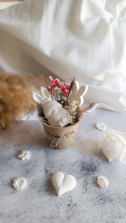 Osterdeko mit Trockenblumen – Frühlingsdeko im natürlichen Landhausstil